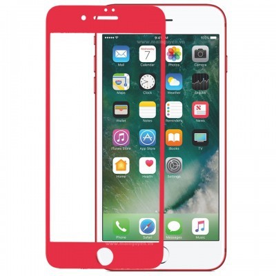 Kính cường lực iPhone 7/ 8/ 7 plus/ 8 plus full màn hình viền cứng kính màu đỏ