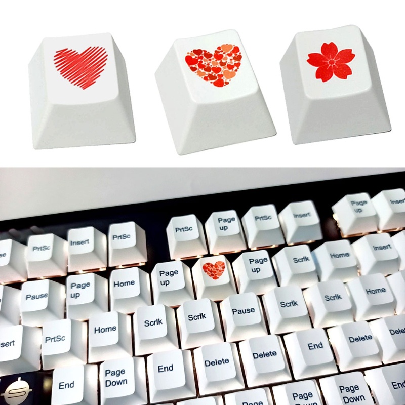 1 nút bàn phím cơ PBT hình trái tim màu đỏ Cherry Profile 1 cái phù hợp cho bàn phím cơ (MX Switch) | BigBuy360 - bigbuy360.vn