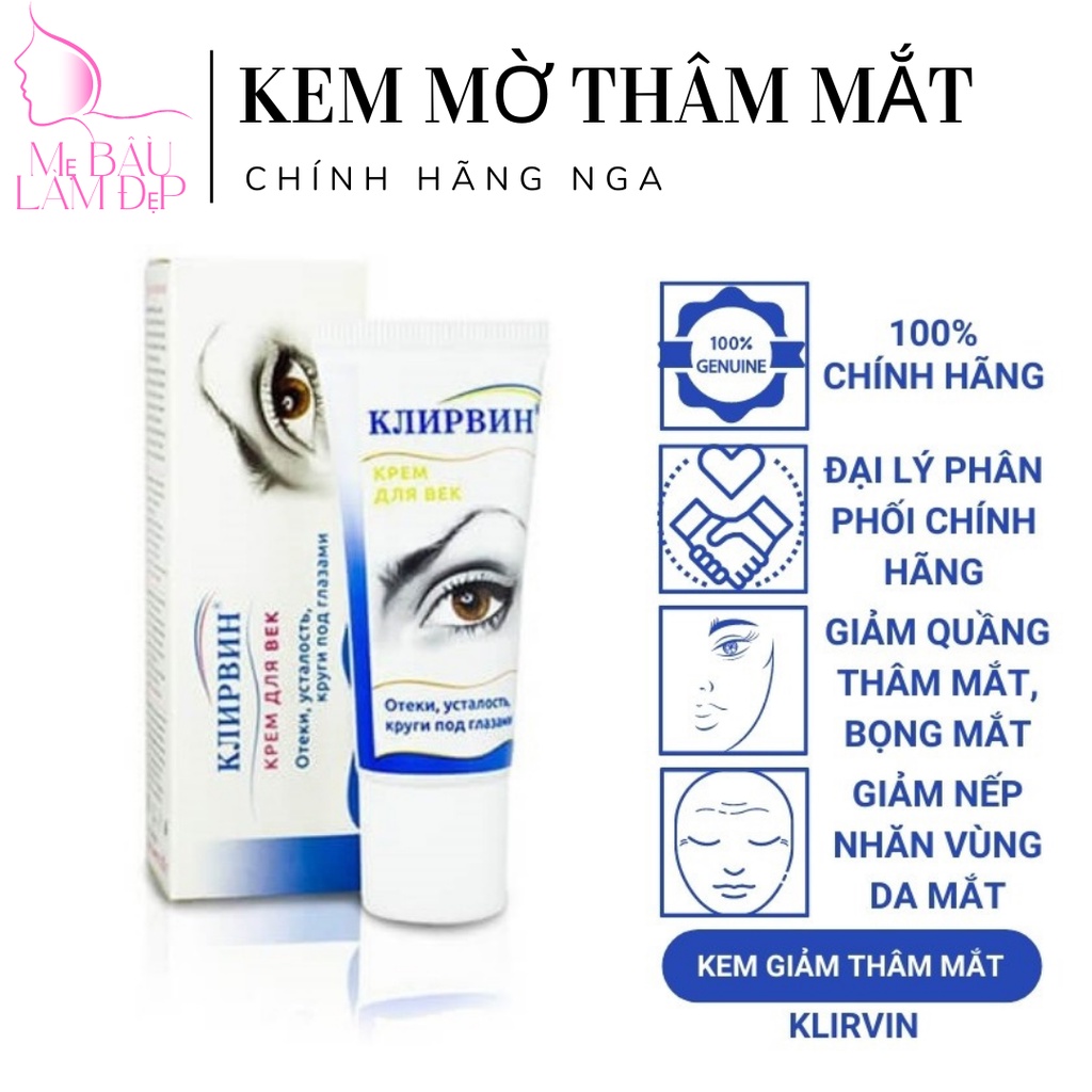 Kem trị thâm mắt Klirvin Nga - Đánh tan bọng mắt