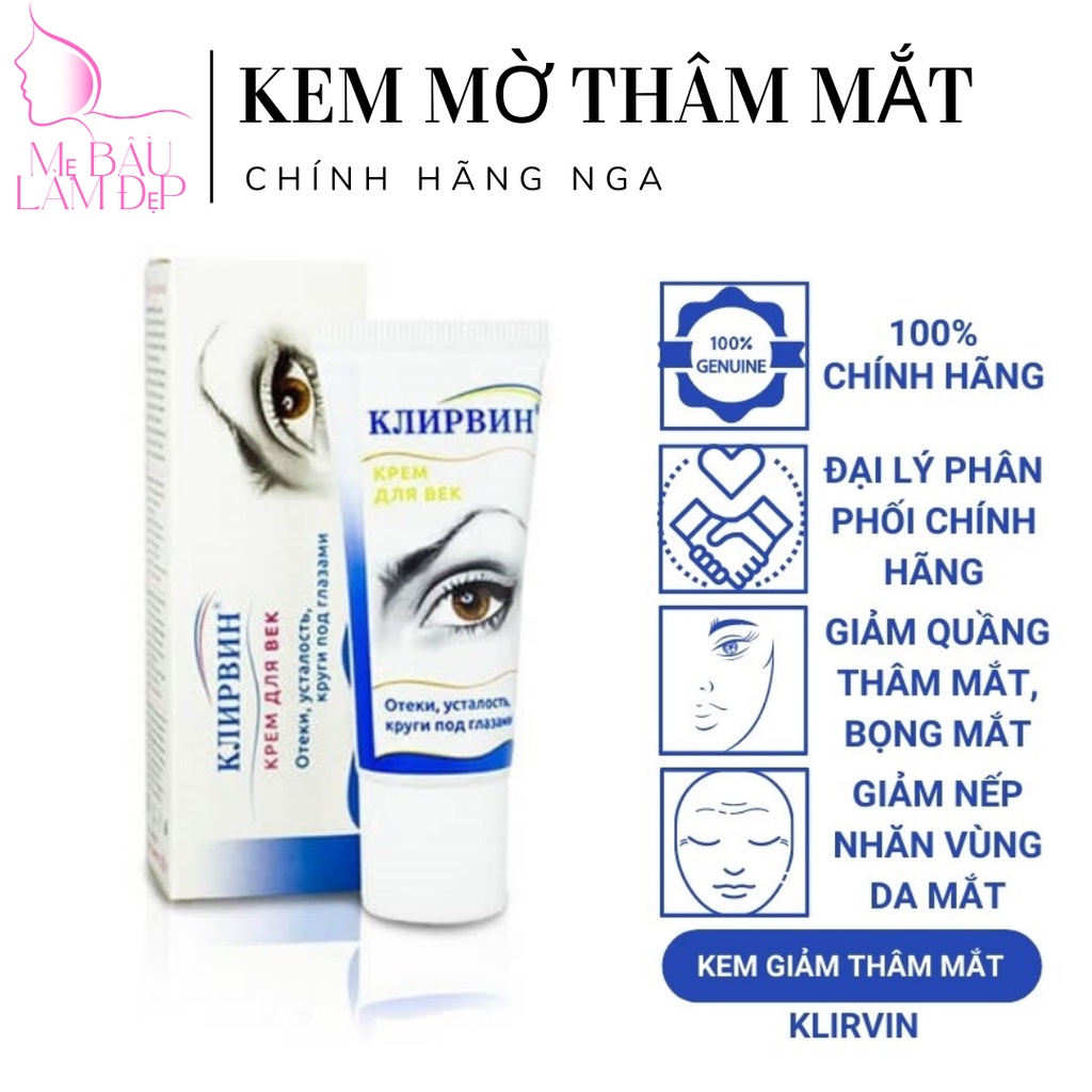 Kem trị thâm mắt Klirvin Nga - Đánh tan bọng mắt [CAM KẾT 100% CHÍNH HÃNG]