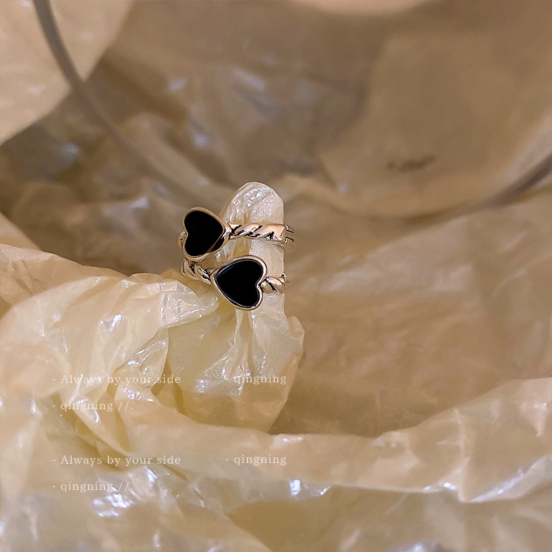 Khuyên tai DREJEW 1 hình trái tim phong cách hip hop thời trang Hàn Quốc đơn giản cá tính