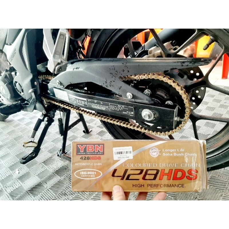 Sên YBN japan 10 li 428HDS 122L bền bỉ màu vàng gold