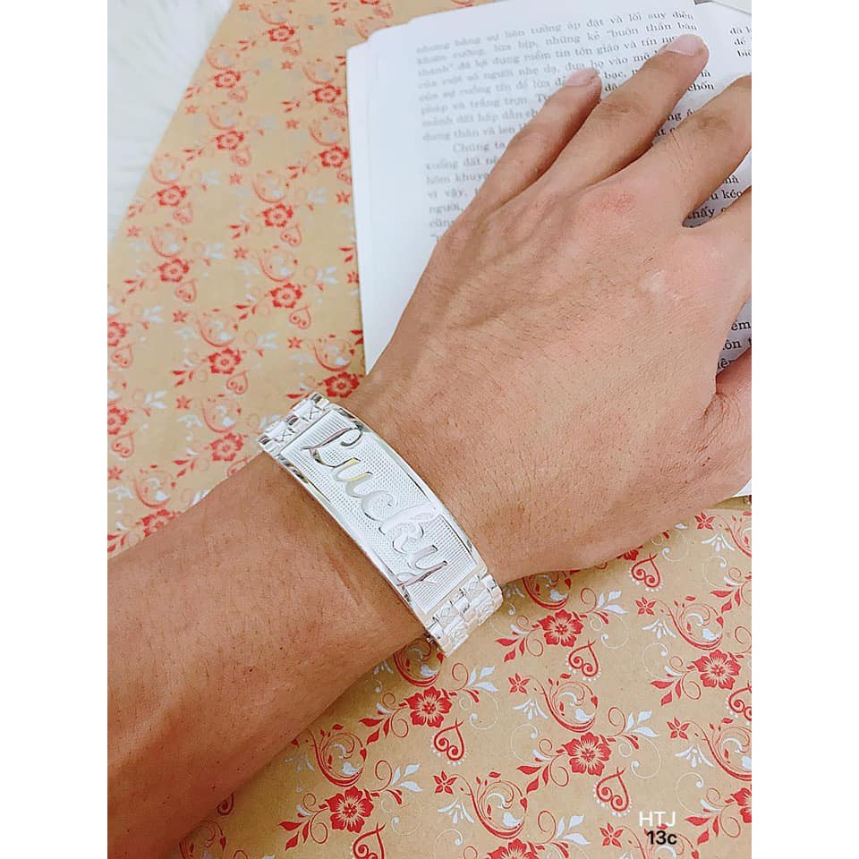 lắc tay nam bạc ta 13 chỉ