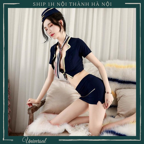 Đồ Cosplay Nữ Tiếp Viên Hàng Không Sexy - Set Váy Ngủ Nữ Tiếp Viên Hàng Không Gợi Cảm UNIVERSALXXX - DCP34 | BigBuy360 - bigbuy360.vn