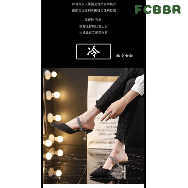 Dép Cao Gót Đính Đá Phong Cách Thời Trang Mùa Hè 2023 Dành Cho Nữ