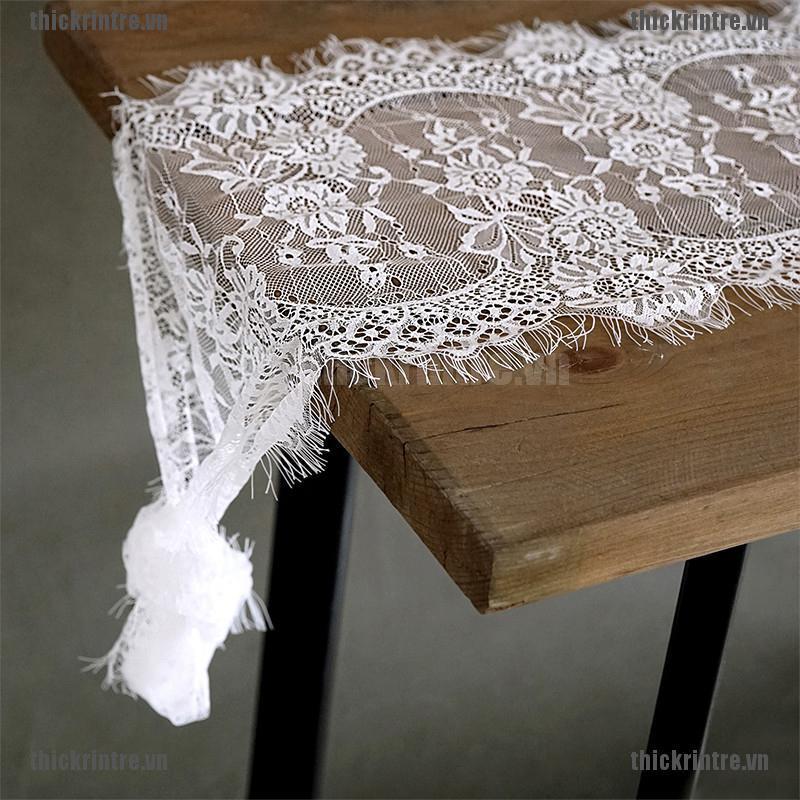 <Hot~new>White Lace Table Runner Home Textile Party Wedding Decoration Floral Pattern