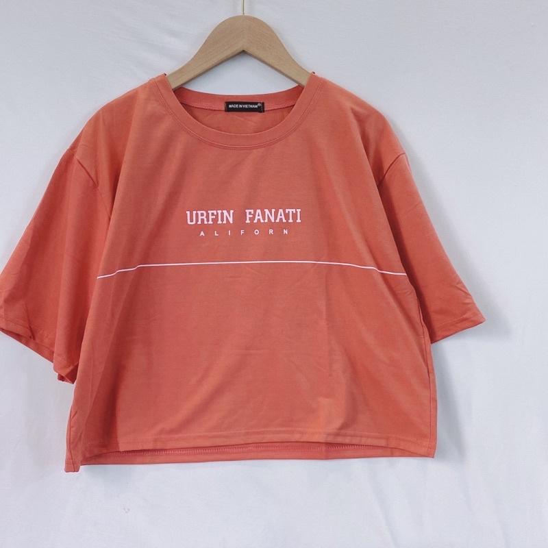 Áo croptop, áo kiểu croptop from rộng tay lỡ chất cotton mát mịn in hình bướm xinh