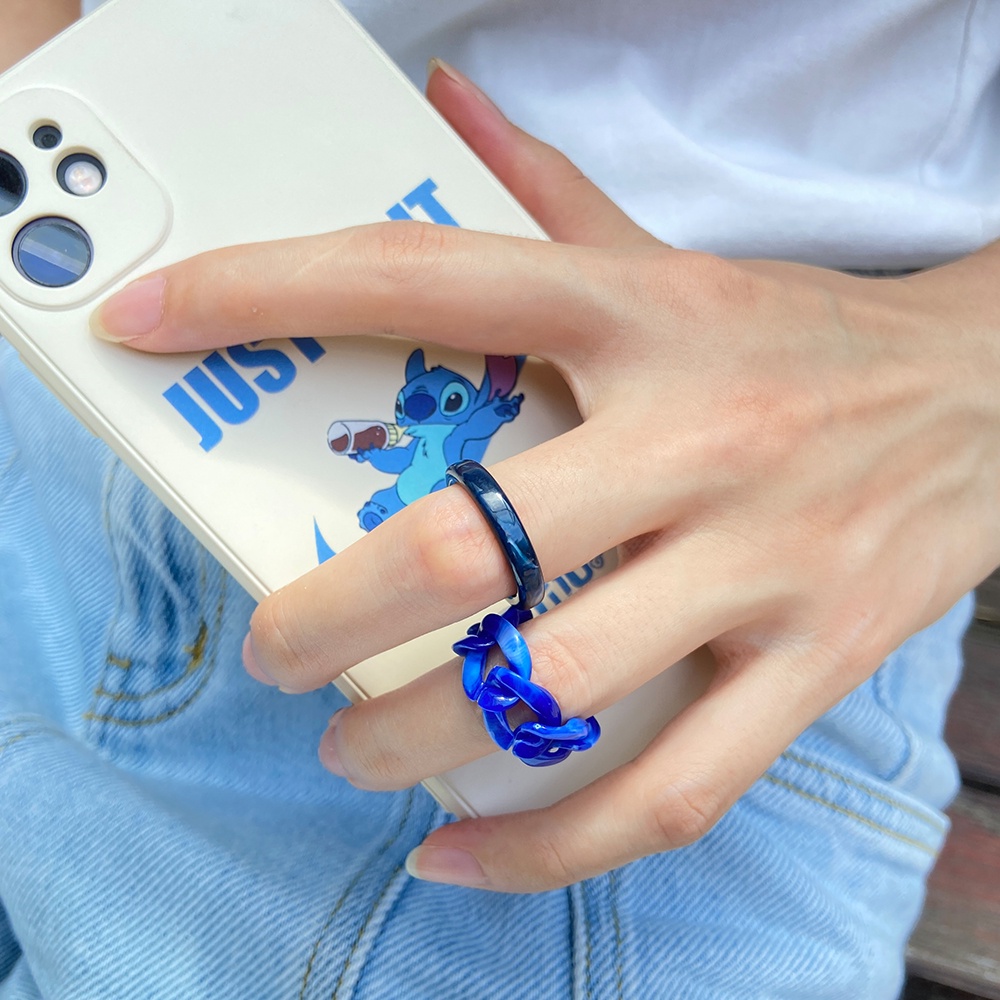 IF ME  Set 2 Nhẫn Resin Thiết Kế Đơn Giản Thời Trang