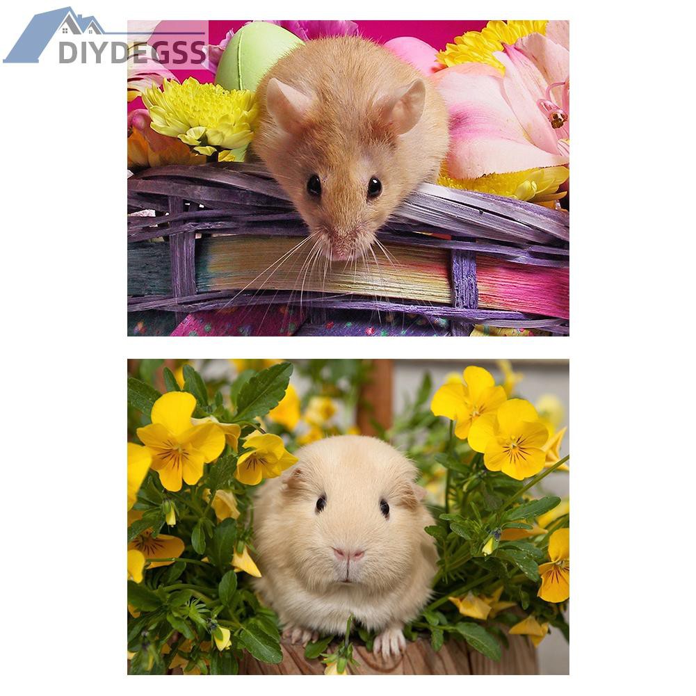 Bộ Tranh Đính Đá Tự Làm Hình Chú Chuột Hamster Đáng Yêu 12.2