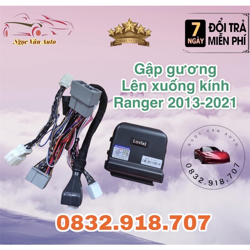 Tự Động Gập Gương Lên Xuống Kính Ford Ranger 2013 - 2021 Hãng Lasixi