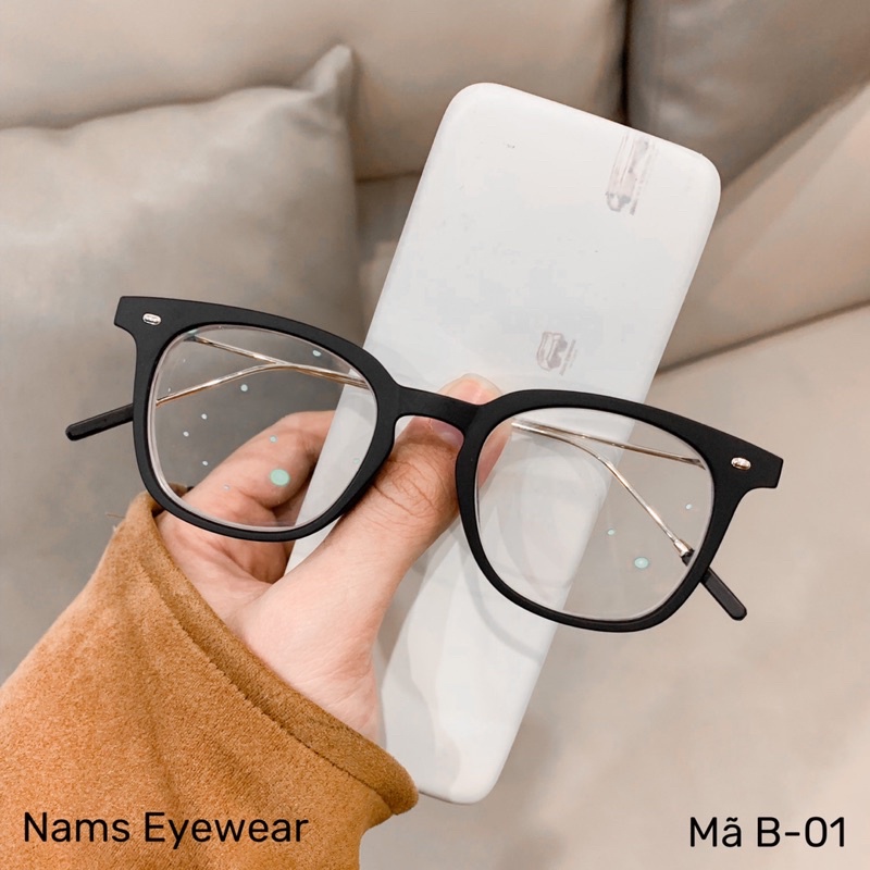 Gọng kính ⚡️𝐇𝐚̀𝐧𝐠 𝐥𝐨𝐚̣𝐢 𝟏⚡️ vuông Booster càng kim loại GMBT lọc ánh sáng xanh Hồng Cao Nấm Eyewear