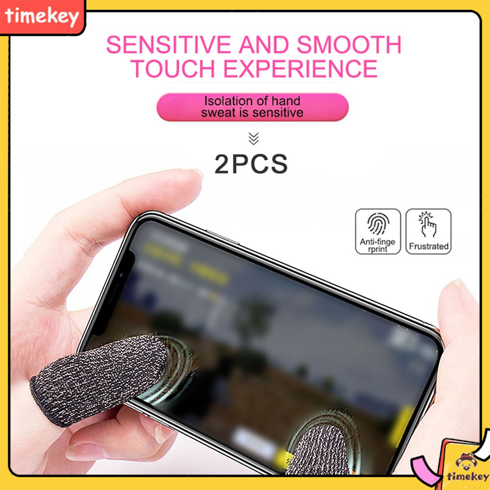Bọc ngón tay chơi game chống mồ hôi chống trầy xước vải nylon nhạy với màn hình cảm ứng