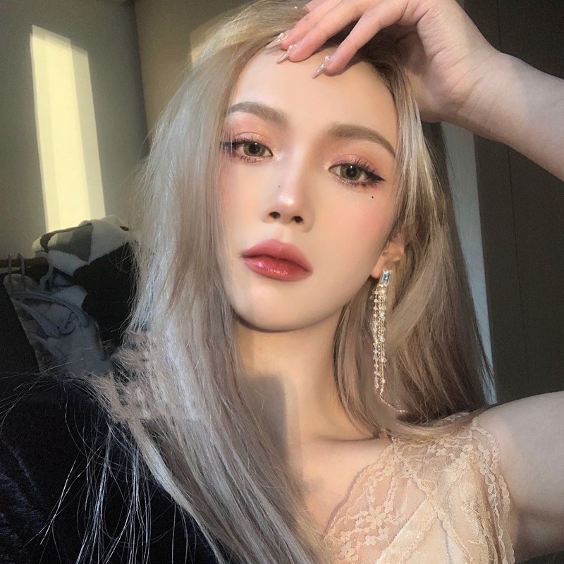 Bông Tai Mạ Bạc 925 Đính Đá Phối Tua Rua Thời Trang Hàn Quốc Sang Trọng Cho Nữ