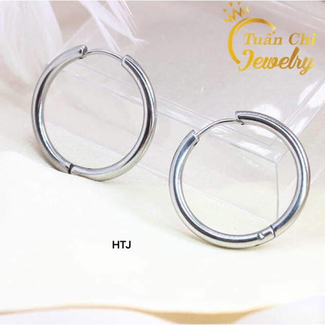 Bông Tai Bạc ⚡SALE SỐC⚡ Khuyên Tai Vòng Tàu Cá Tính, Dành Cho Cả Nam Và Nữ