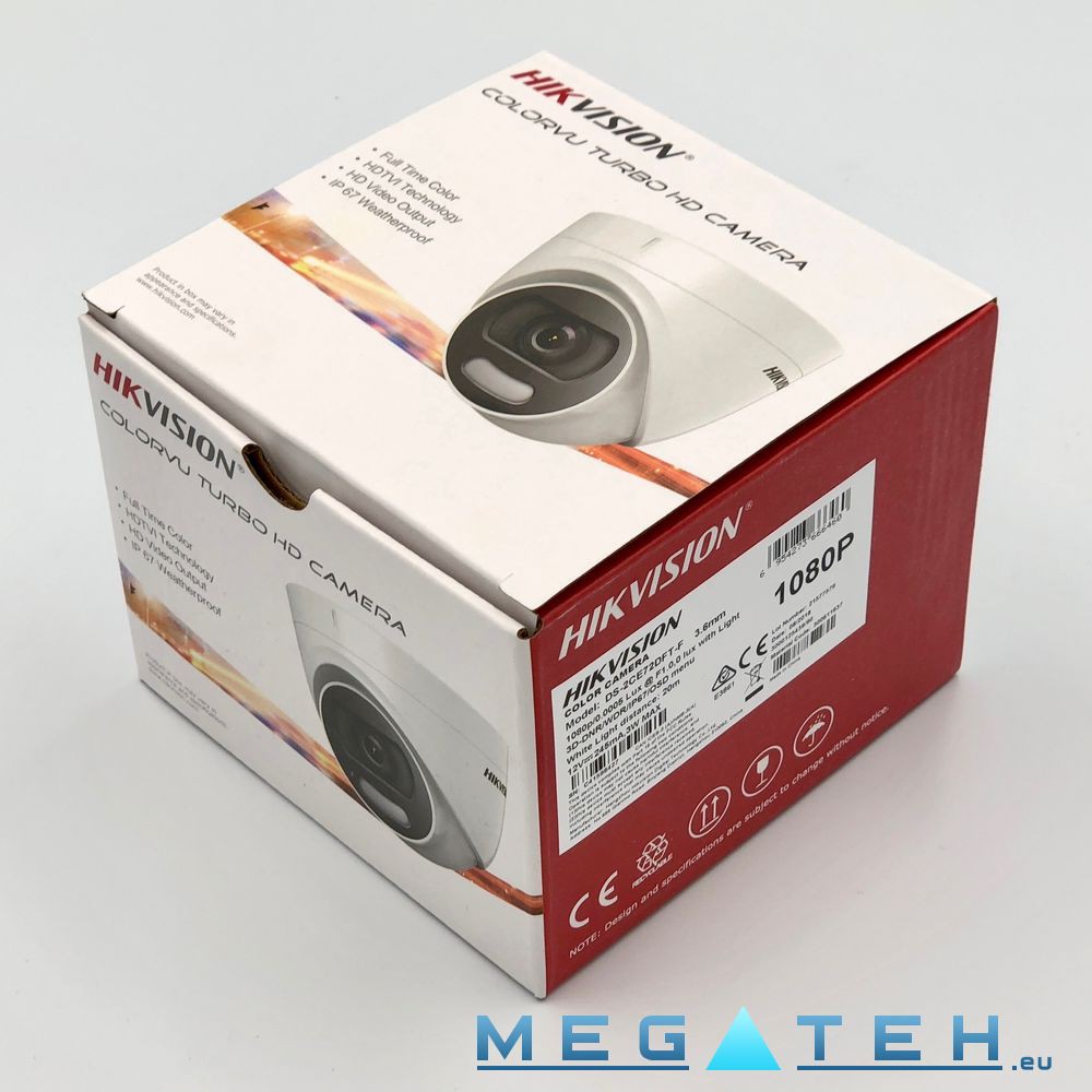 Camera HDTVI ColorVu 2MP HIKVISION DS-2CE72DFT-F - Hàng chính hãng