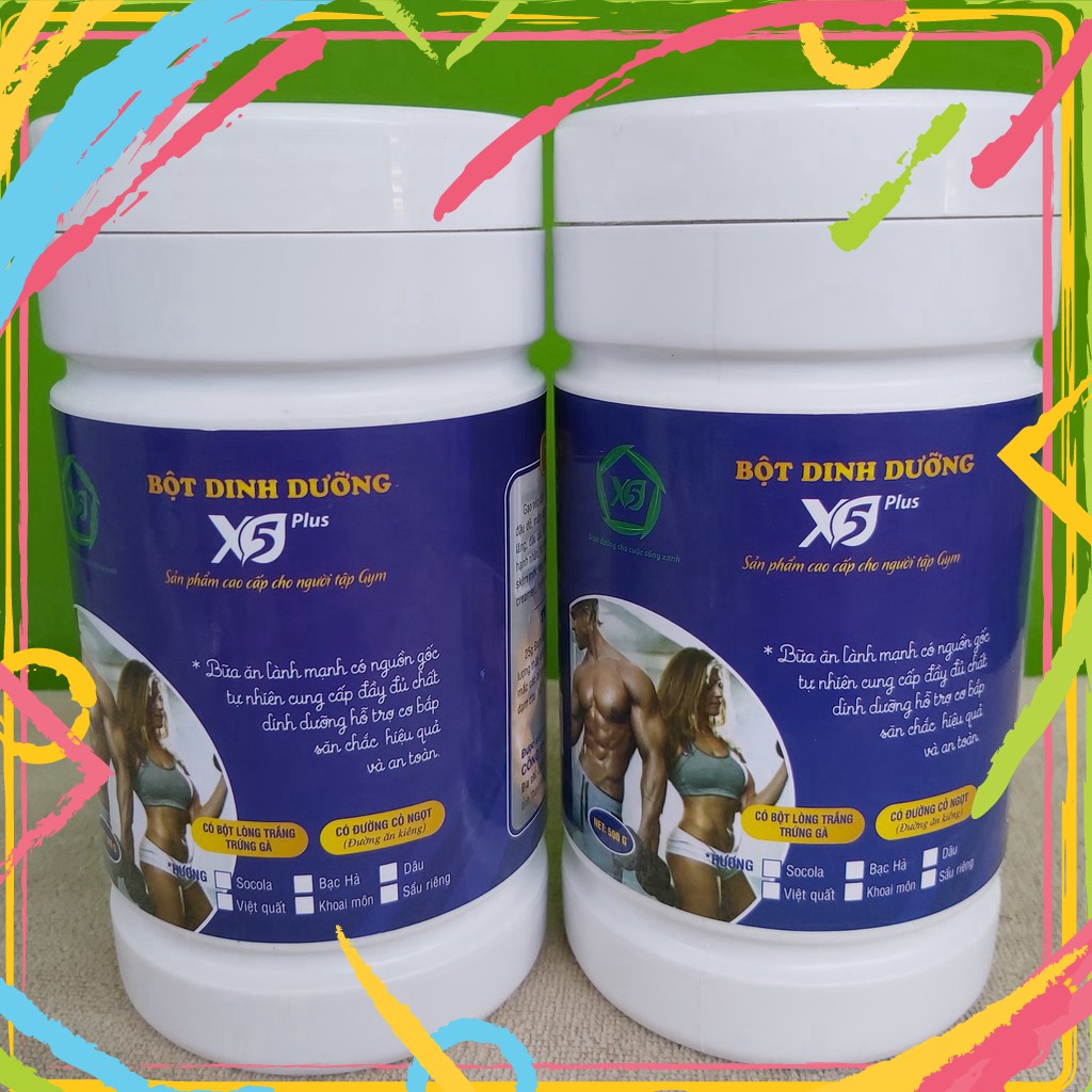 03 Bột dinh dưỡng X5 dành cho người tập gym: Có Lòng Trắng Trứng Đạm Whey Giúp Tăng Cơ, Giảm Mỡ