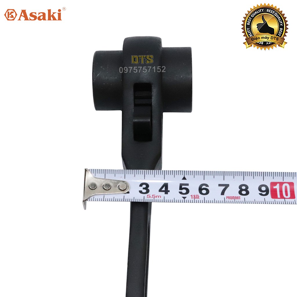 Cờ lê đuôi chuột cao cấp 24-27 mm Asaki AK-6458, cờ lê giàn giáo 2 đầu tự động thép Chrome Vanadium, công tắc đảo chiều