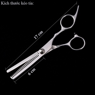 Kéo cắt và tỉa tóc 6inch Cao cấp (Trắng)