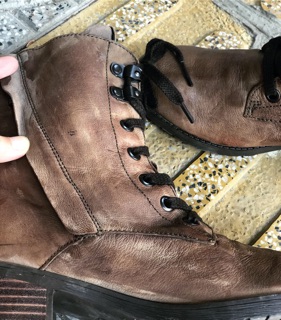 Giày bốt chiến binh hãng BUFFALO da thật size 36,5-37