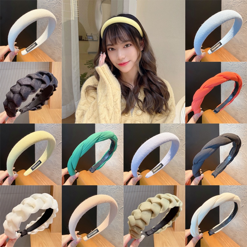 Cài tóc bản rộng chống trượt phong cách thời trang Hàn Quốc