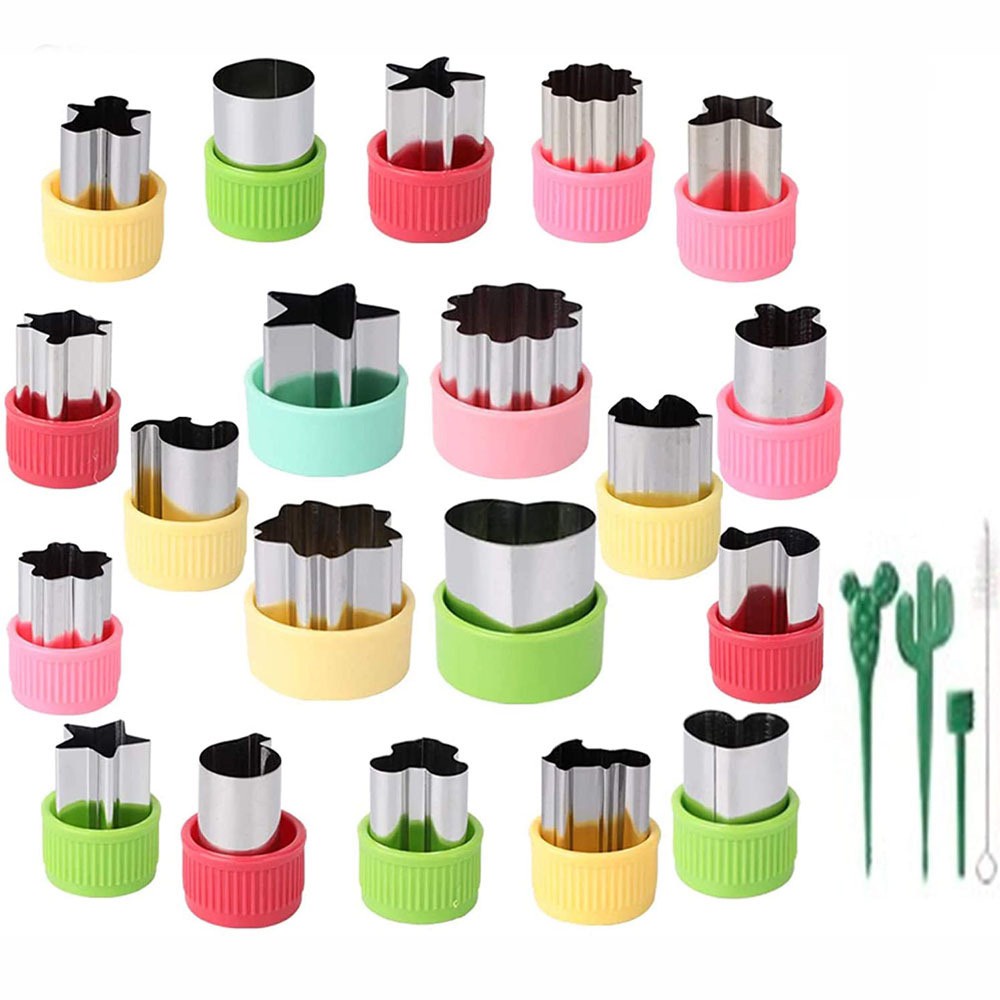 Set 3 Khuôn Tạo Hình Rau Củ Quả Bằng Inox Dễ Thương