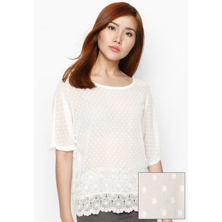 Áo kiểu nữ cổ tròn - Lovadova B03C007