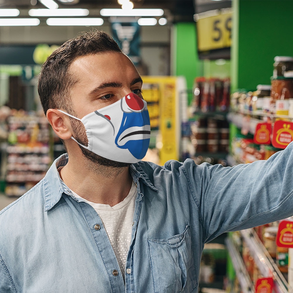 Khẩu trang hoạt hình dễ thương thú cưng cho bé vui nhộn trẻ em Hình Vẽ DRAWN CARTWELL dày 2 lớp có thể giặt và tái sử dụ