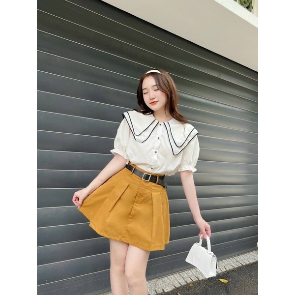 SÉT ÁO SƠ MI CỔ PETER KÈM SHORT