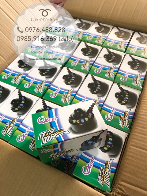 Máy phun sương, tạo khói 12 đèn led thay đổi màu kèm nguồn (dùng cho bể cá, thác nước phong thuỷ)