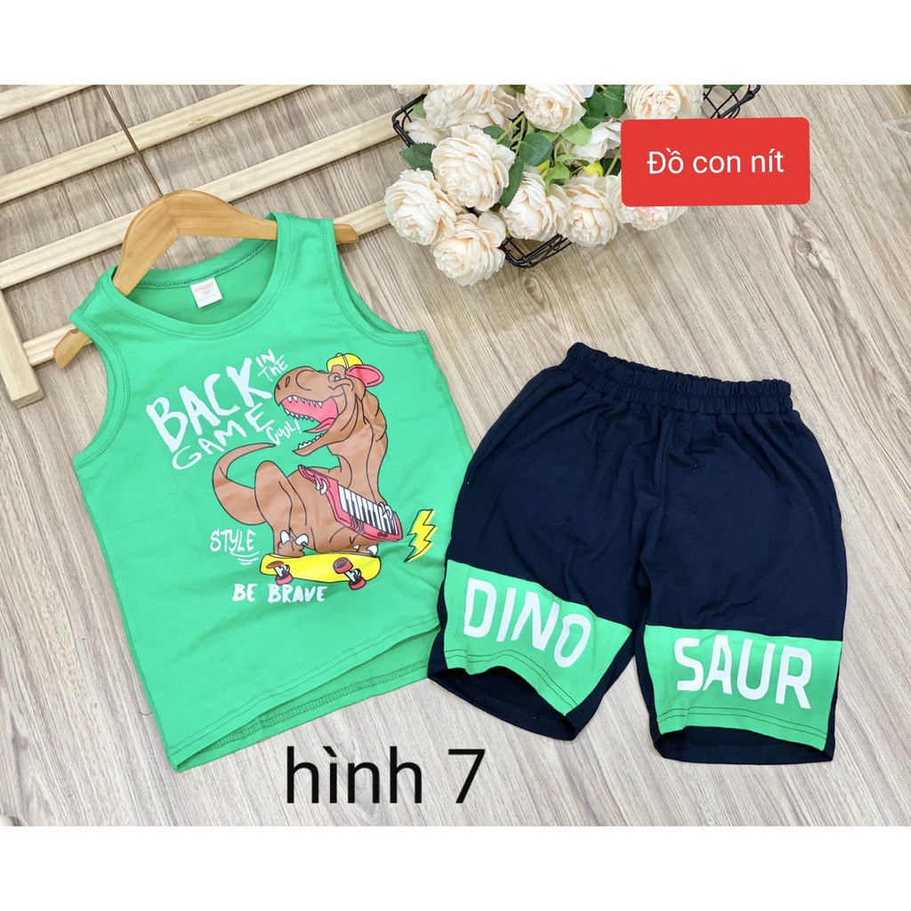 (20-40 KÝ) SALE BỎ MẪU BA LỔ THUN COTTON BÉ TRAI - ĐỒ BỘ TRẺ EM