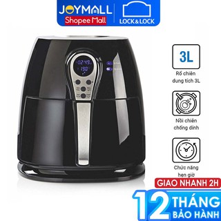 Nồi chiên không dầu Lock&Lock EJF276 3 Lít - Hàng chính hãng, giảm 80% lượng mỡ tiêu thụ, màn hình led - JoyMall