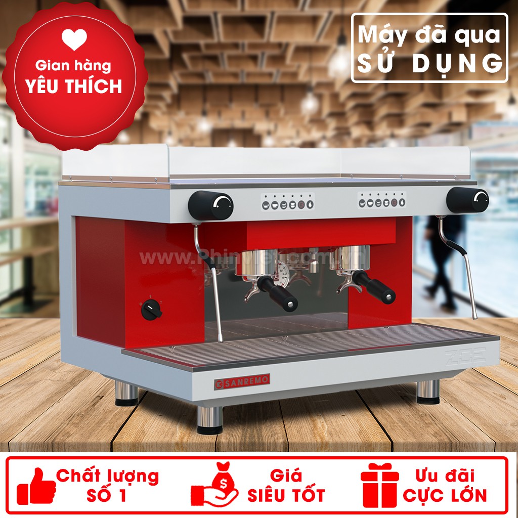 Máy pha cà phê Sanremo ZOE 2GR Automatic –  Mua máy pha tặng máy xay cafe + bộ dụng cụ pha máy
