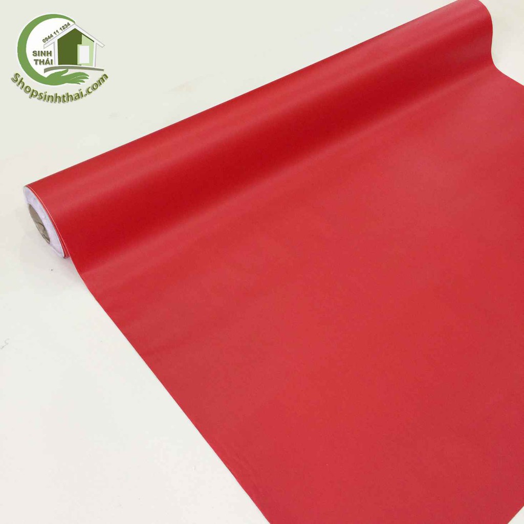 Giấy dán tường màu đỏ nhám -  - có sẵn keo