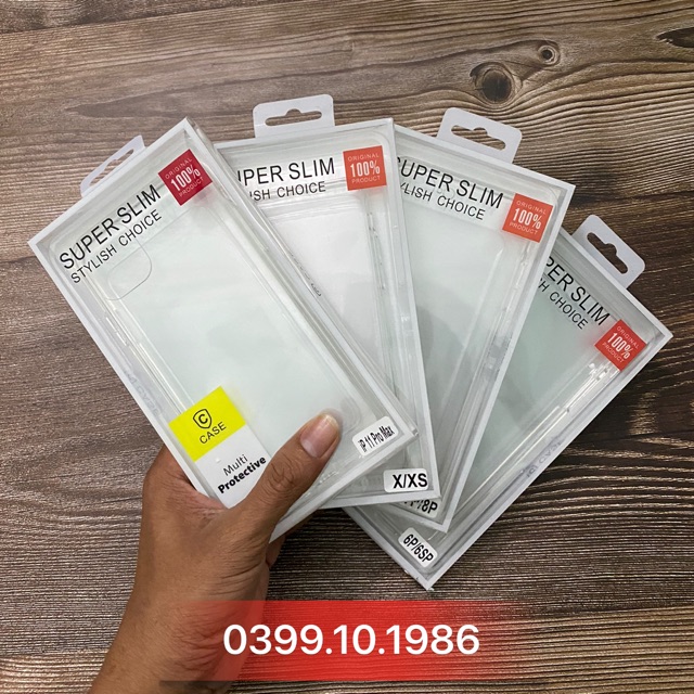 Ốp lưng trong suốt chống ố SUPER SLIM cực chất ( Đủ mã từ IP6 đến Pro Max )