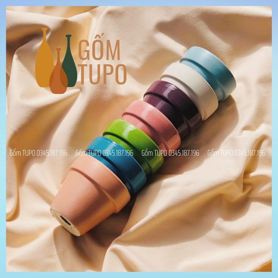 Chậu Đất Nung Trồng Cây Sen Đá Xương Rồng, Trang Trí Sân Vườn Đẹp, Gốm TUPO