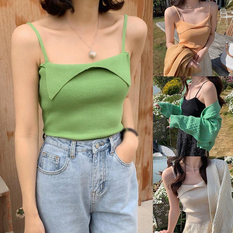 Áo hai dây dệt kim thời trang cho nữ