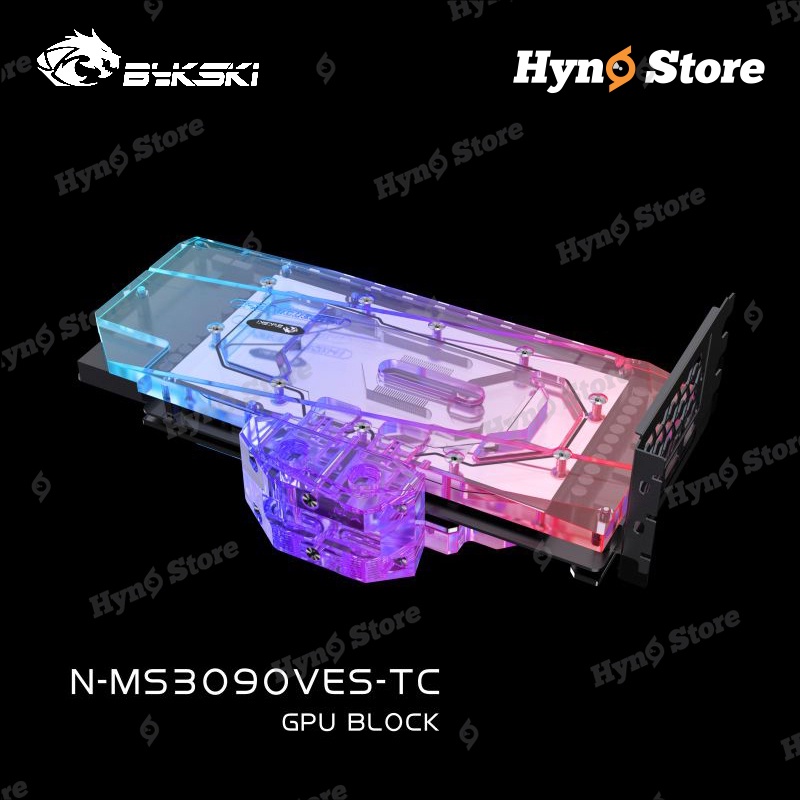 Block tản nhiệt nước VGA Bykski 2 mặt VRAM MSI Ventus N-AS3090TUF-TC  Tản nhiệt nước custom - Hyno Store