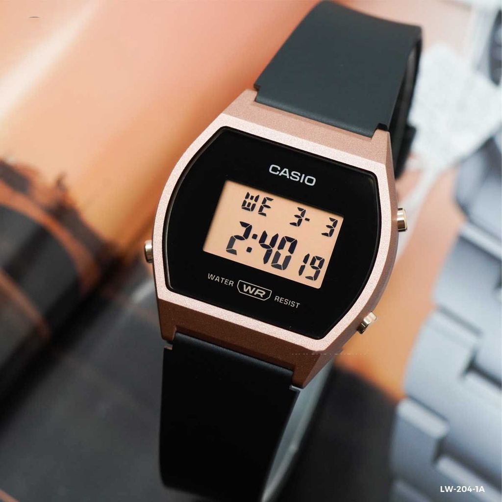 Đồng hồ Casio nữ chính hãng điện tử LW-204-1ADF dây da