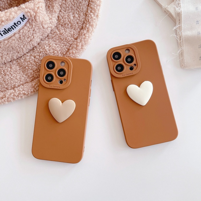 Huawei Nova 7 SE Mate 30 P40 P30 Y9S Xiaomi Mi 11 10T Lite Pro Redmi note 9T 10 5G Brown with Love Tpu Shockproof Soft Phone Case