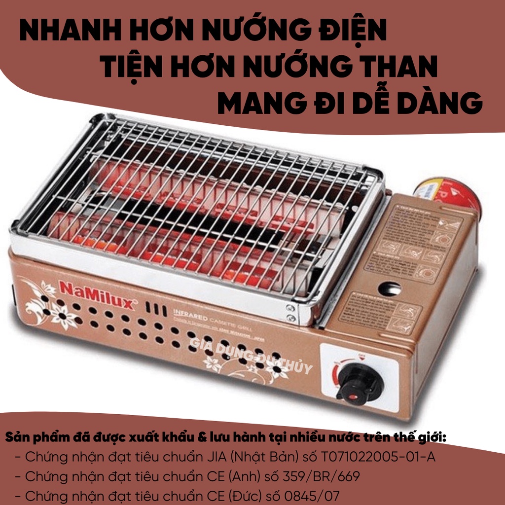 Bếp nướng mini dã ngoại, bếp nướng không khói có van khóa an toàn, công nghệ Nhật Bản-BẾP NƯỚNG 24N NAMILUX