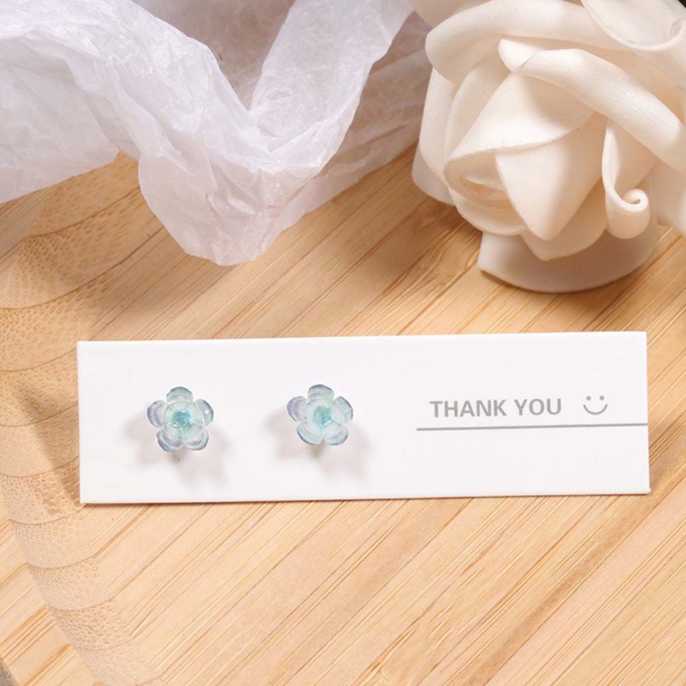 Bông tai đinh tán hình bông hoa bằng nhựa resin acrylic kiểu hình học phong cách Hàn Quốc cổ điển đơn giản cho bạn gái