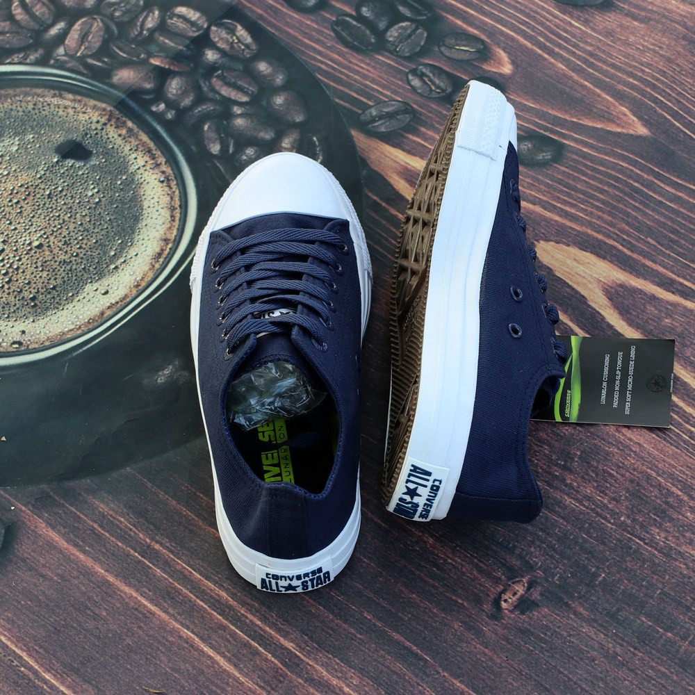 Giày Chuck 2 AllStar Classic Cổ Thấp Nam Xanh Navy