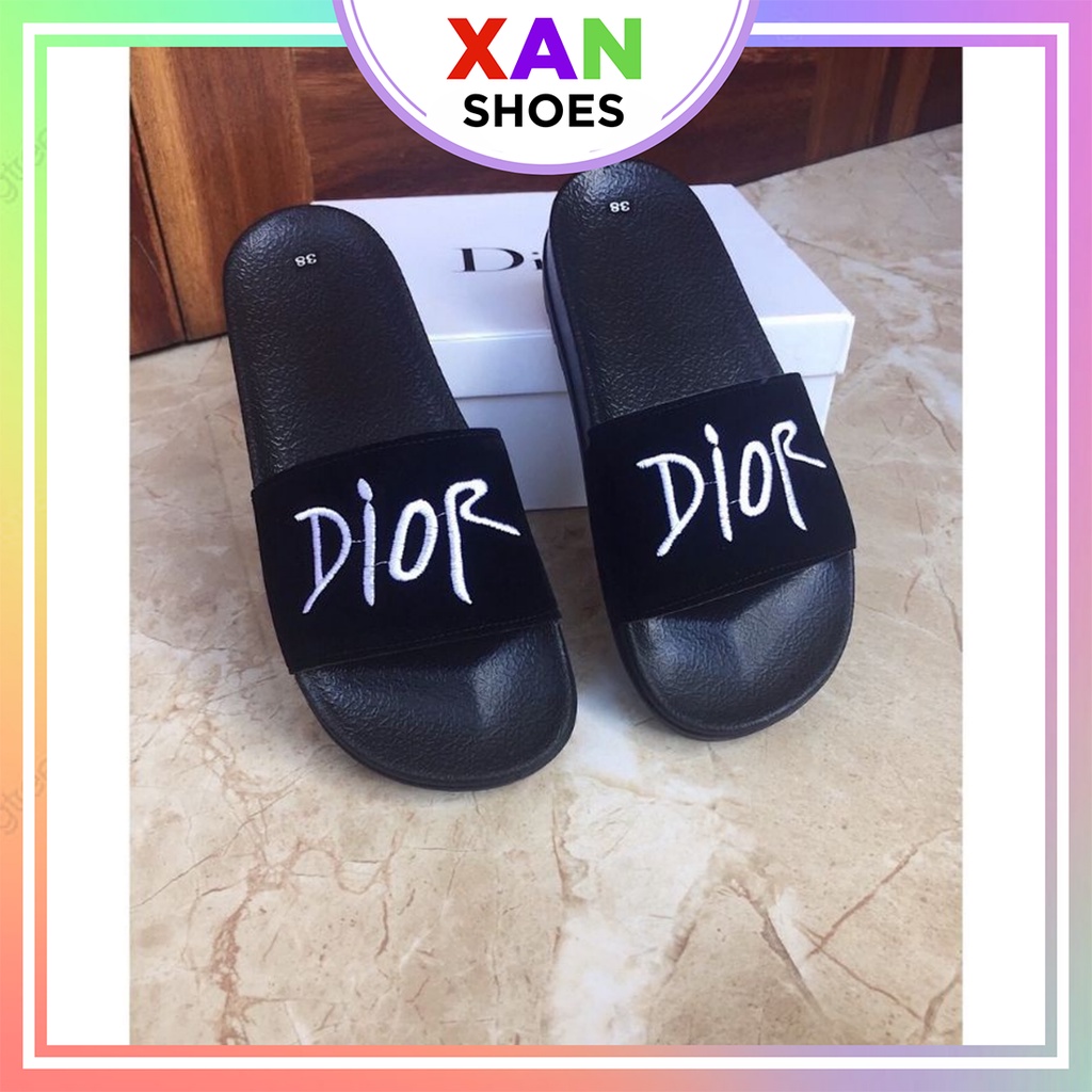 Dép dior unisex thời trang nam nữ đế cao su 5cm Xan Shoes 012