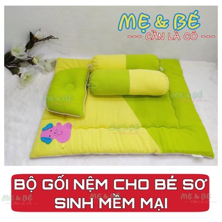 BỘ GỐI NỆM CHO BÉ SƠ SINH KIMHOME MỀM MẠI MÁT MẺ