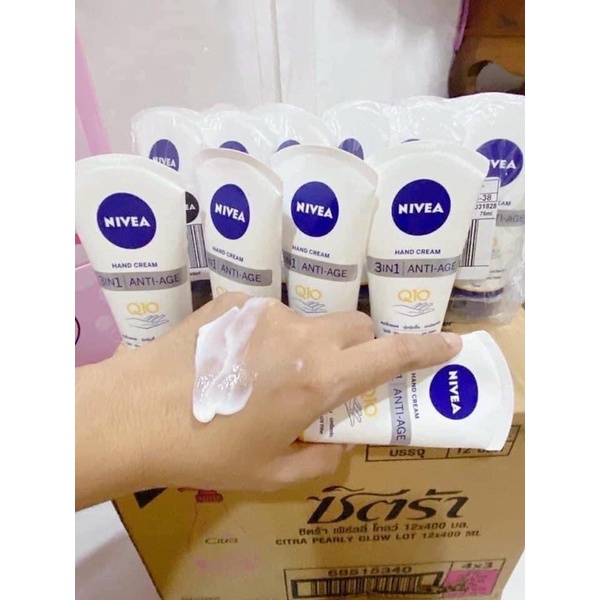 Kem Dưỡng Làm Trắng Chống Nhăn và Mềm Da Tay Nivea Q10 Thái lan