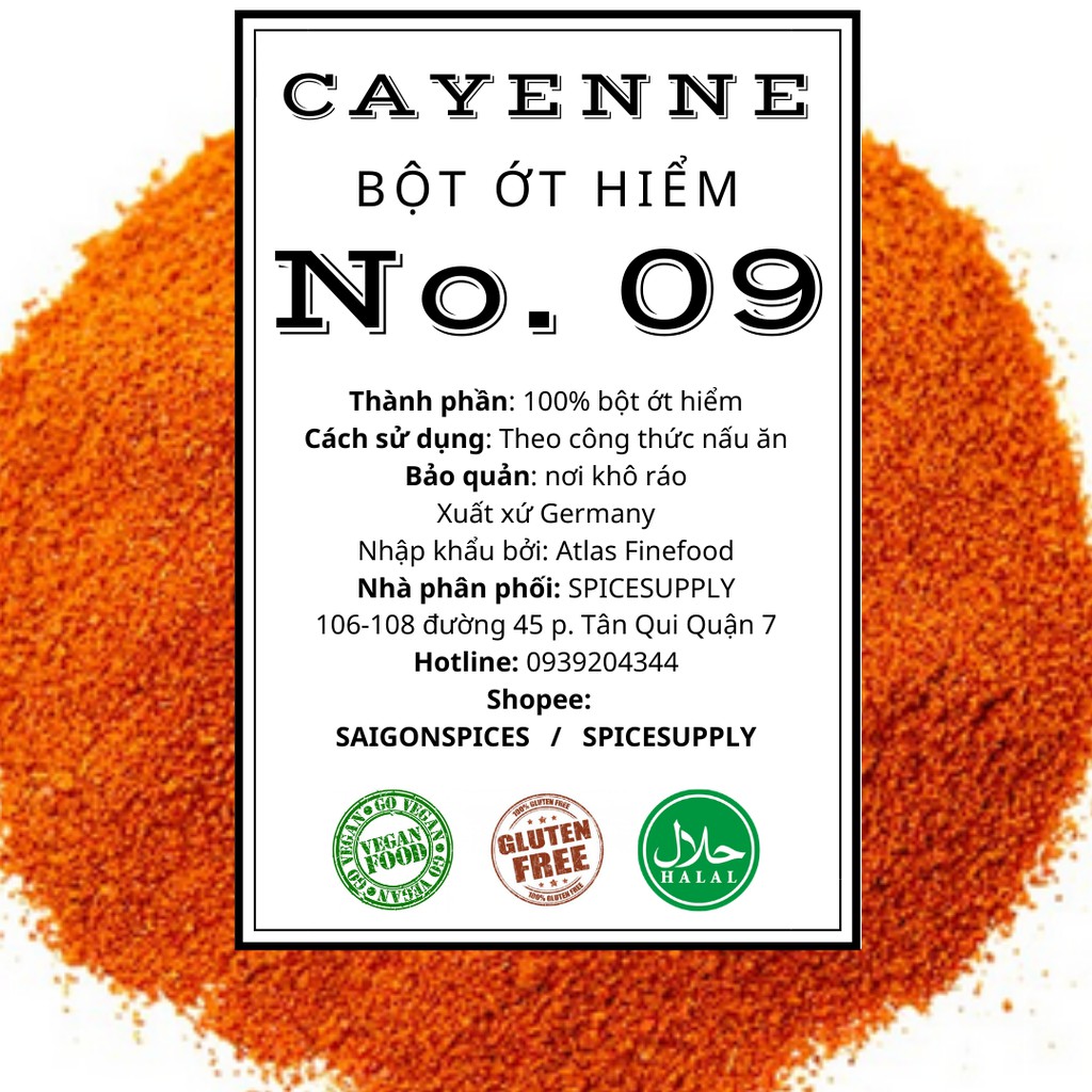 100g Cayenne pepper - bột Ớt chỉ thiên hũ 70g siêu cay nhập khẩu Gia Vị healthy giảm cân meal plan fitness