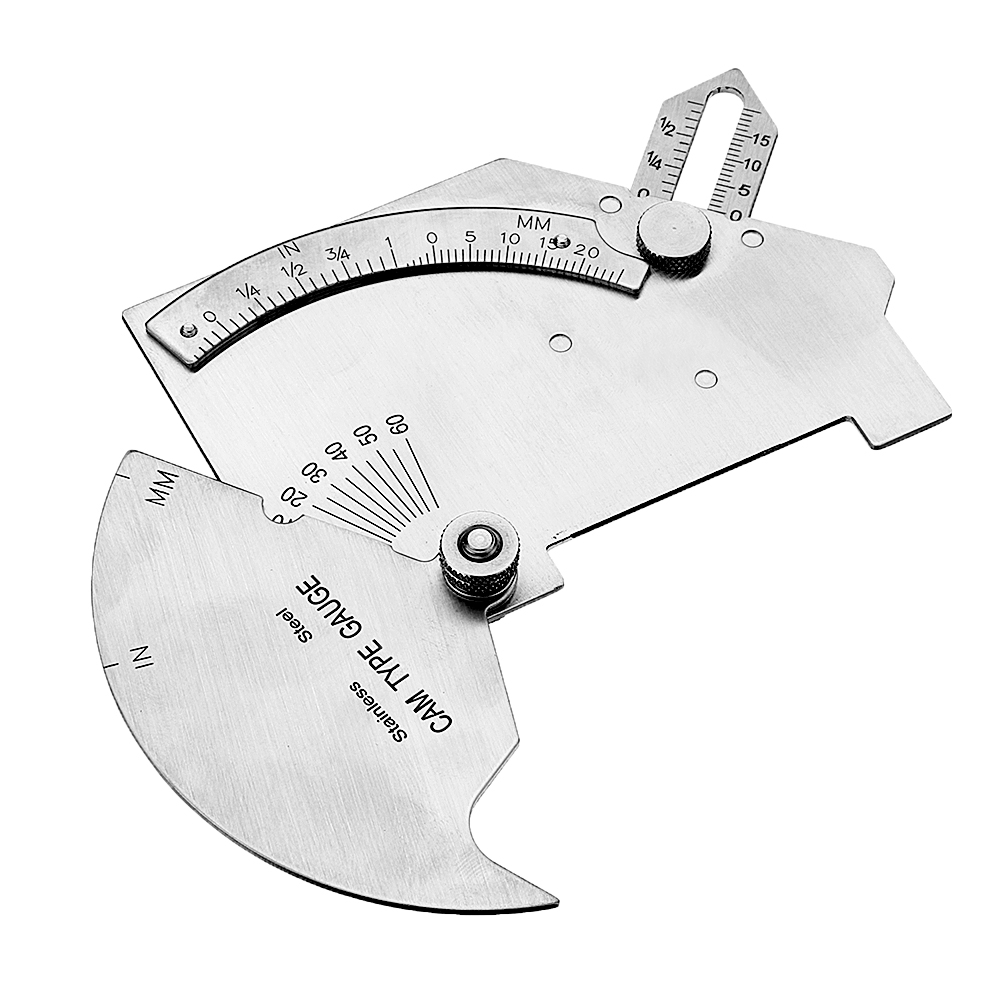 Machifit 50mm Stainless Steel Welding Gauge Bridge Cam Gauge Test Ulnar Welder Inspection Gage
