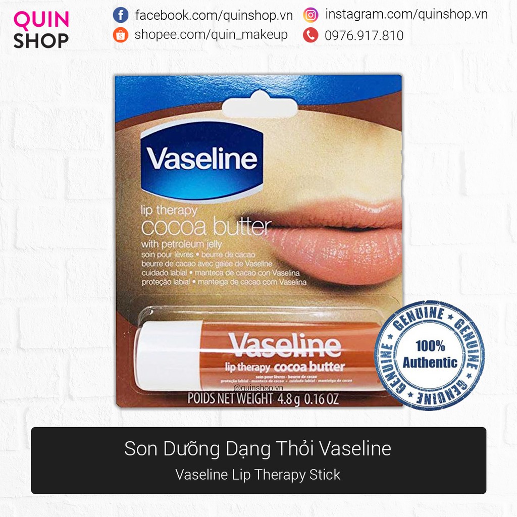 [Quinshop.vn] Son Dưỡng Môi Vaseline Lip Therapy Stick
