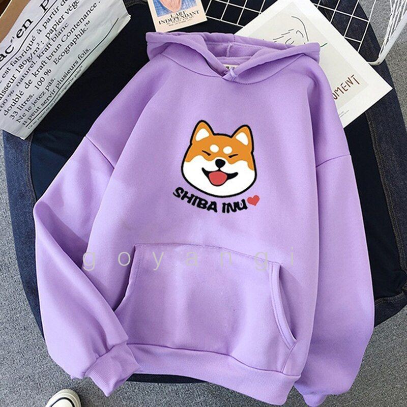 Áo hoodie Shiba Inu nam nữ unisex form rộng oversize phong cách ulzzang hàn quốc