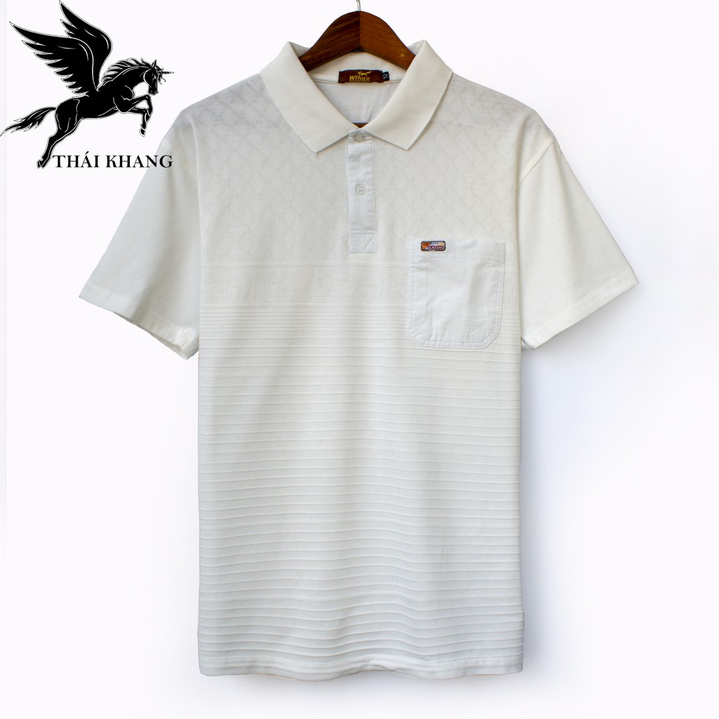 Áo thun nam có cổ trung niên cao cấp NHẬP KHẨU vải cotton 100% loại áo thun nam ngắn tay họa tiết caro sọc ngang TQC3 | BigBuy360 - bigbuy360.vn